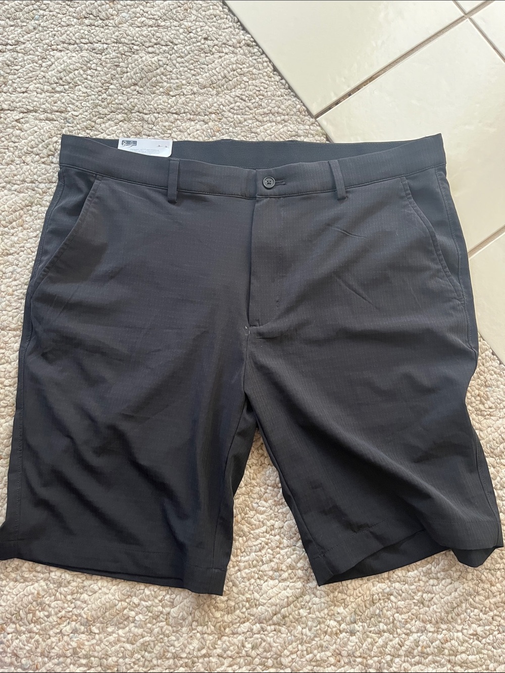 Greg Norman Collection Men's Black Flat Front Performance Shorts